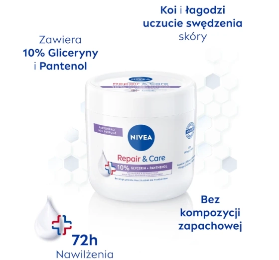 NIVEA Repair&Care krem nawilżająco-ochronny do ciała, twarzy i dłoni 400 ml
