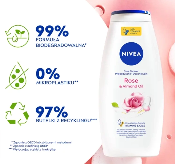 NIVEA Rose&Almond Oil żel pod prysznic 750 ml