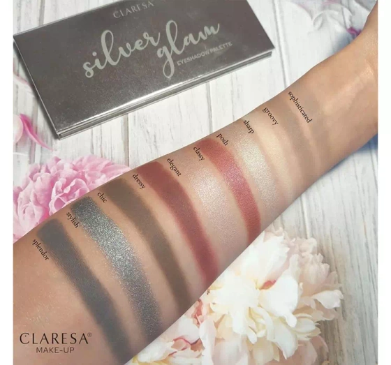 Claresa Silver Glam paleta cieni do powiek 12 g