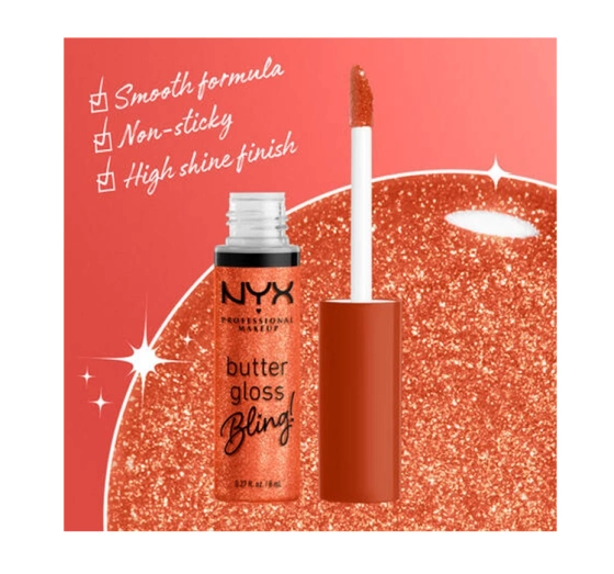 NYX Professional Makeup Butter Gloss Bling błyszczyk do ust 06 Shimmer Down 8 ml