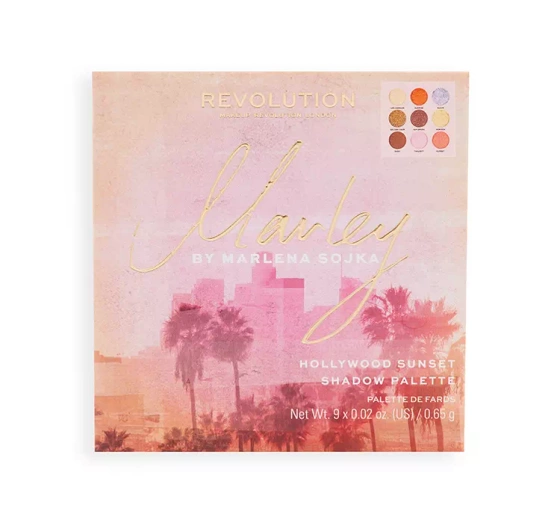 Makeup Revolution x Marley paleta cieni do powiek Hollywood Sunset 5,85g