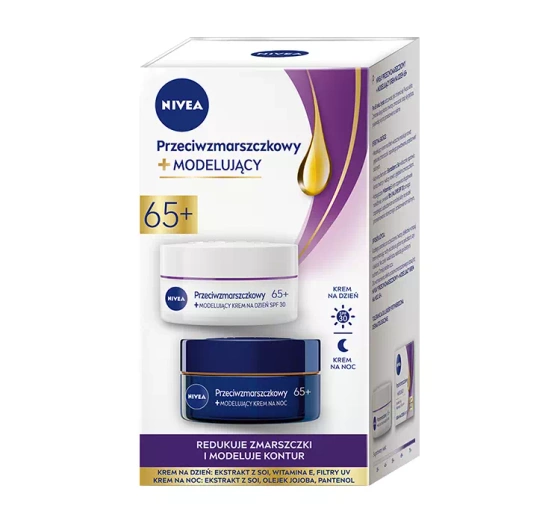 NIVEA Przeciwzmarszczkowy Modelujący 2 pack krem na dzień SPF30 65 50 ml krem na noc 50 ml