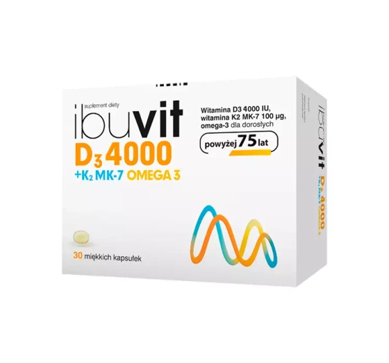 Ibuvit D3 4000 K2 MK-7 Omega-3 suplement diety dla osób dorosłych 30 kapsułek