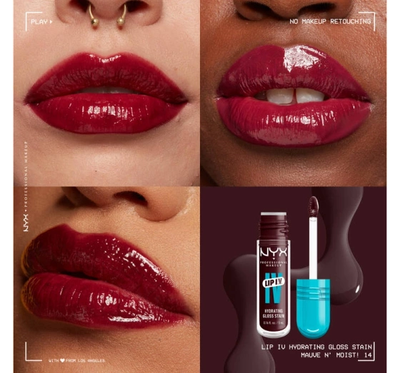 NYX Professional Makeup Lip IV Hydrating Gloss Serum błyszczyk do ust 14 Mauve N' Moist! 5 ml