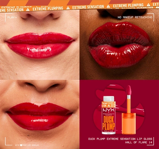 NYX Professional Makeup Duck Plump powiększający błyszczyk do ust 14 Hall of Flame 6,8ml