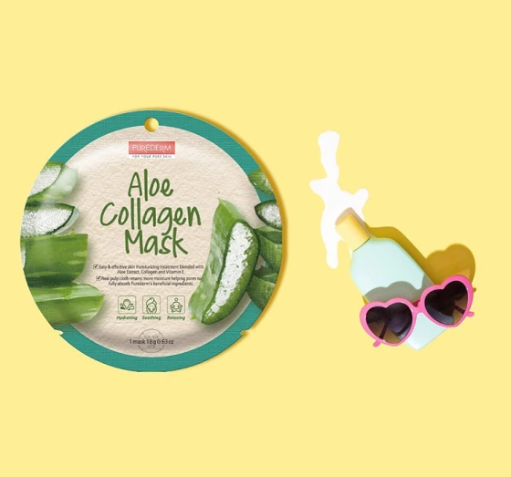 Purederm kolagenowa maseczka w płachcie Aloes