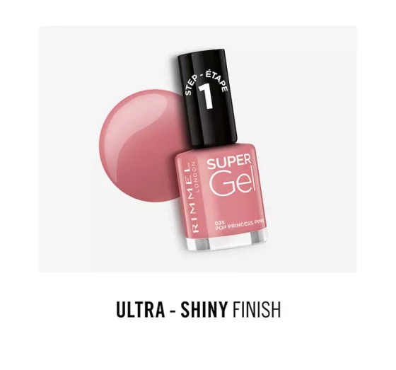 RIMMEL SUPER GEL LAKIER ŻELOWY DO PAZNOKCI 035 POP PRINCESS PINK 12ML