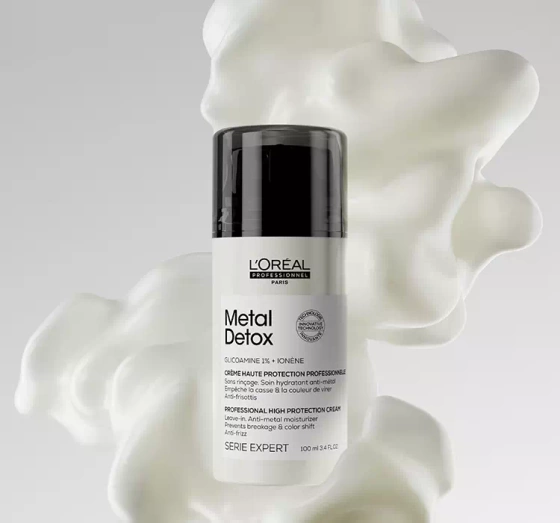 L'Oréal Professionnel Serie Expert Metal Detox ochronny krem zapobiegający puszeniu się i łamliwości włosów 100 ml