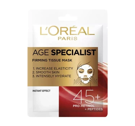 L'Oréal Paris Ekspert Wieku ujędrniająca maska na tkaninie 45 30 g