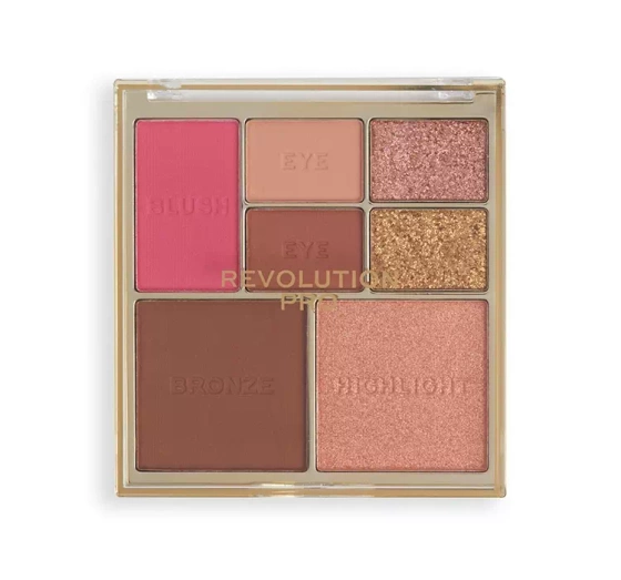Revolution Pro Iconic paleta do makijażu oczu i twarzy Medium Deep 12g