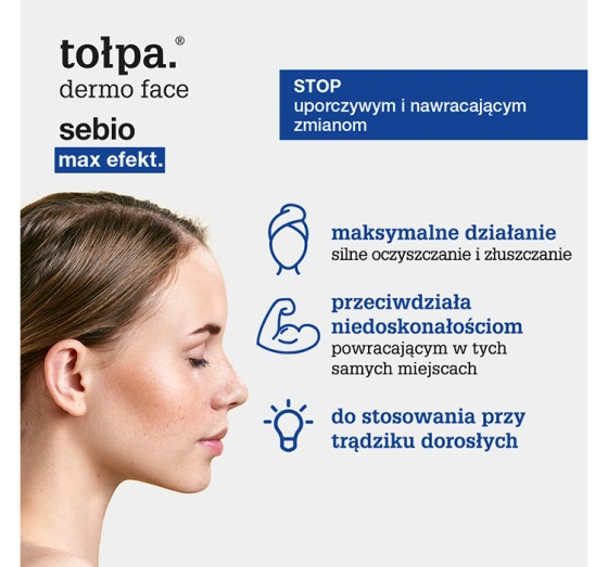 Tołpa Dermo Face Sebio Max Efekt normalizująca maska głęboko oczyszczająca 2x6ml