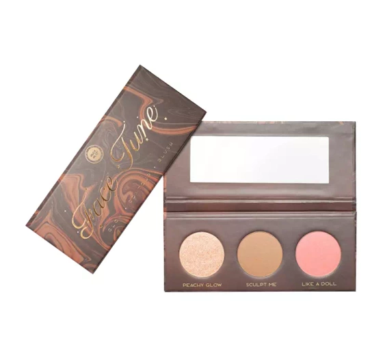 Mexmo Face Tune paleta do konturowania twarzy 3w1 rozświetlacz bronzer róż Dark 9g