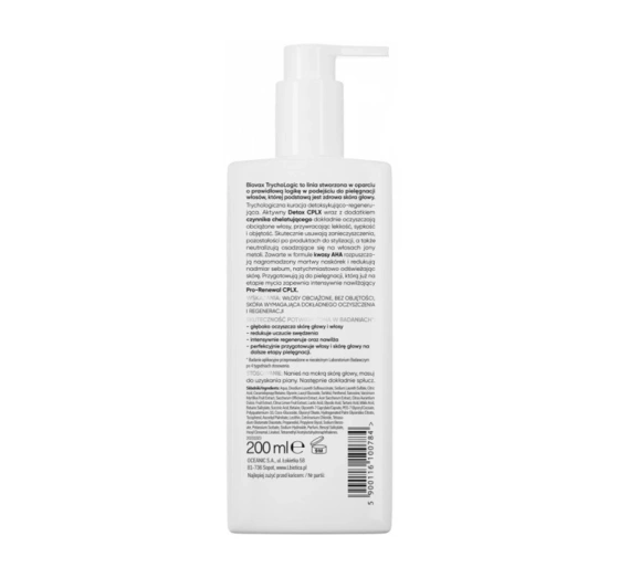 Biovax Trychologic Advanced Detox oczyszczający szampon do włosów i skóry głowy 200 ml