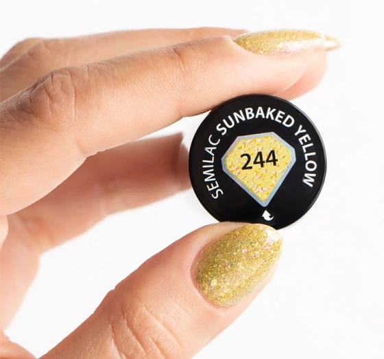 Semilac Sea Queen lakier hybrydowy 244 Sunbaked Yellow 7 ml