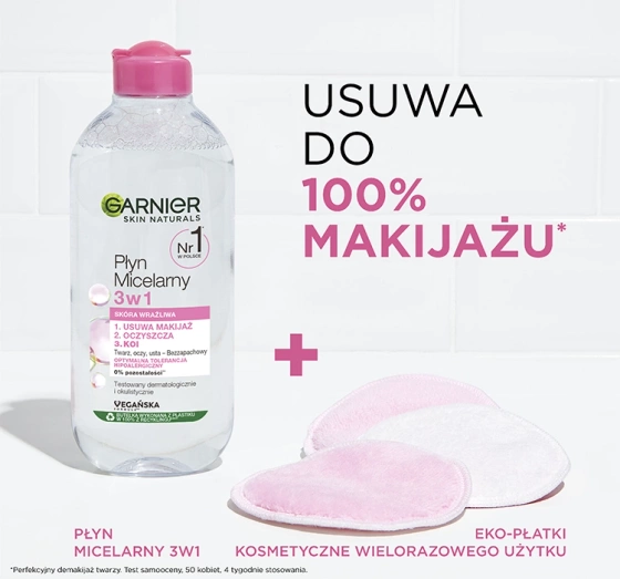 Garnier płyn micelarny 3w1 skóra wrażliwa 400 ml