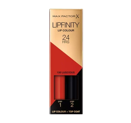 Max Factor Lipfinity pomadka 130 Luscious 2,3 ml Top Coat 1,9 g