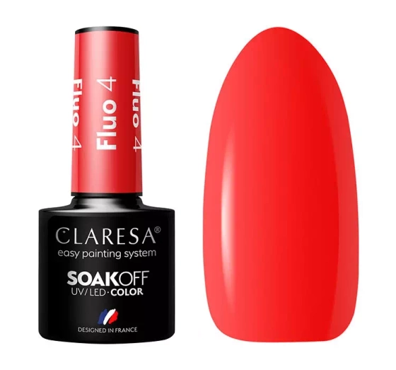 Claresa hybrydowy lakier do paznokci Fluo 4 5 g