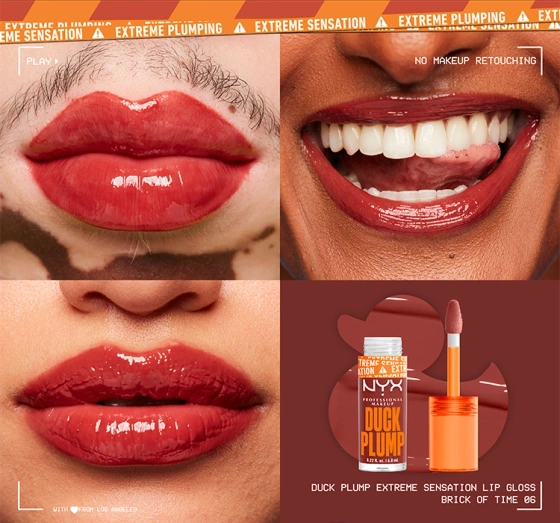 NYX Professional Makeup Duck Plump powiększający błyszczyk do ust 06 Brick of Time 6,8 ml
