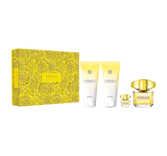 Versace Yellow Diamond woda toaletowa spray 90 ml 5 ml żel pod prysznic 100 ml balsam do ciała 100 ml