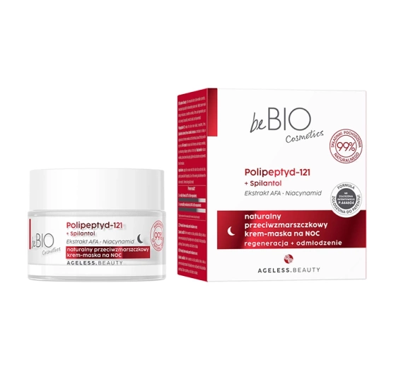 Bebio Ageless Beauty naturalny przeciwzmarszczkowy krem-maska na noc 50 ml
