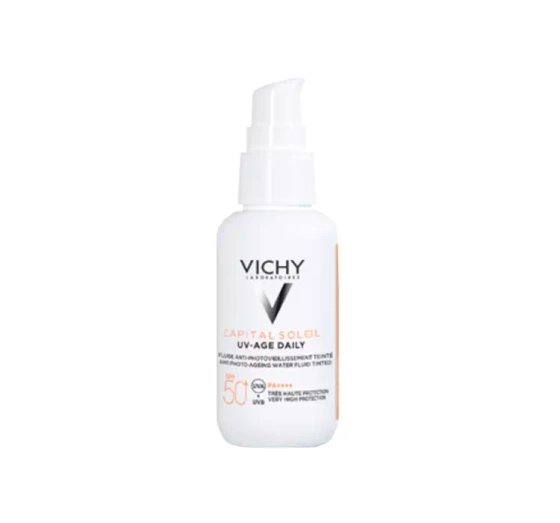 Vichy Capital Soleil UV-Age Daily fluid koloryzujący przeciw fotostarzeniu się skóry SPF50 40 ml