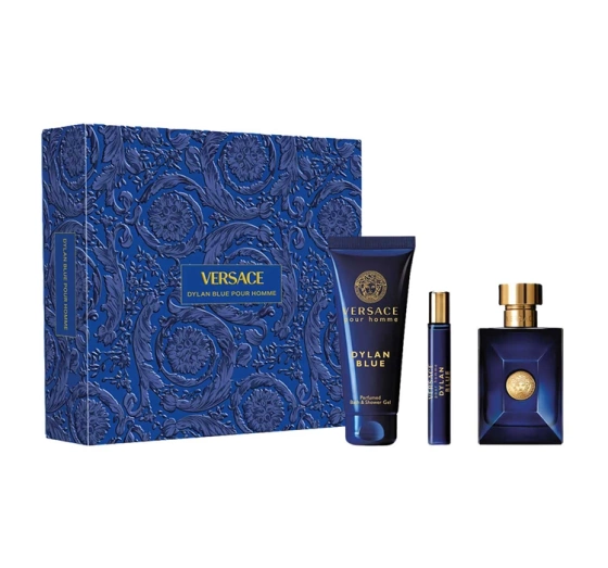 Versace Dylan Blue Pour Homme woda toaletowa spray 100 ml 10 ml żel pod prysznic 150 ml