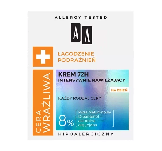 AA Cera Wrażliwa intensywnie nawilżający krem 72h na dzień 50 ml