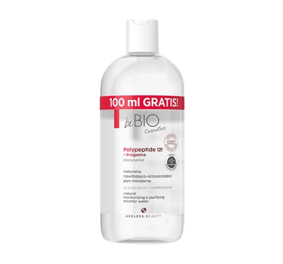 Bebio Ageless Beauty naturalny nawilżająco-oczyszczający płyn micelarny 500 ml