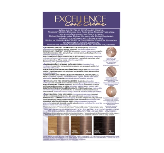 L'Oréal Paris Excellence Cool Creme farba do włosów 8.11 Ultrapopielaty jasny blond