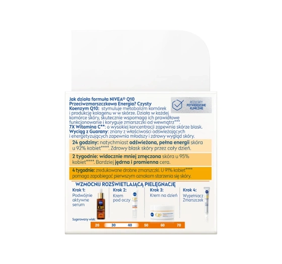 NIVEA Q10 Przeciwzmarszczkowa Energia SPF15 krem do twarzy na dzień 50 ml