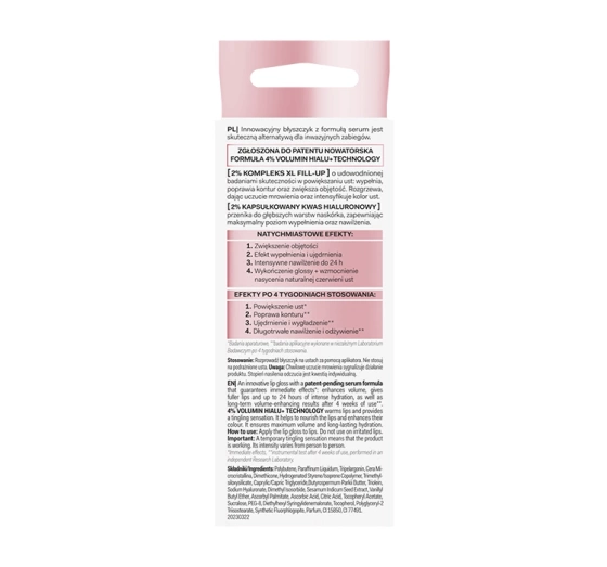 More4Care Lip Volume Filler błyszczyk-serum powiększający usta Light Pink 4,8g