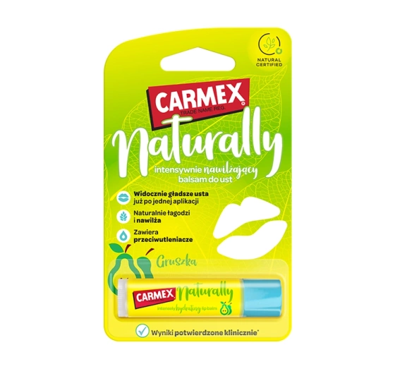 Carmex Naturally intensywnie nawilżający balsam do ust Gruszka 4,25 g