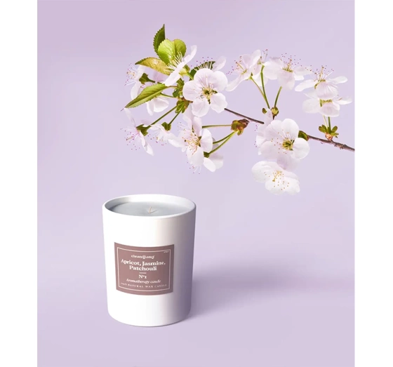 Cleangang naturalna świeca zapachowa 01 Apricot Jasmine Patchouli 160 g