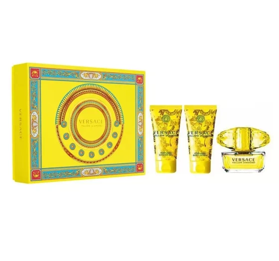 Versace Yellow Diamond woda toaletowa spray 50 ml balsam do ciała 50 ml żel pod prysznic 50 ml