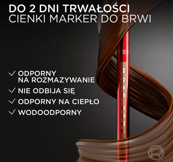 L'Oréal Paris Faux Brow marker do brwi z podwójną końcówką Light Brunette 1ml