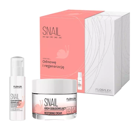 Floslek Snail Pro Age zestaw prezentowy do pielęgnacji twarzy serum 30 ml krem 50 ml
