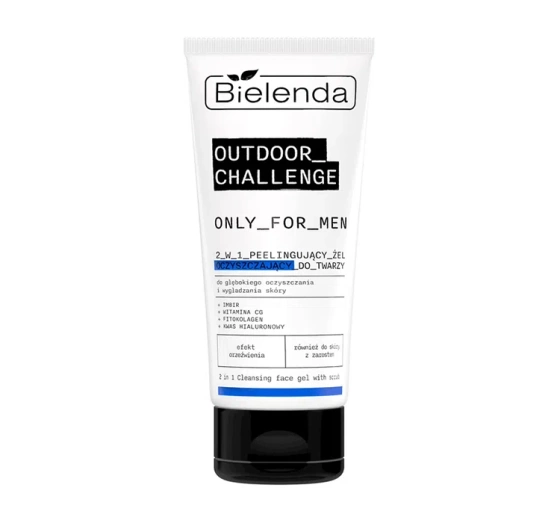 Bielenda Only For Men Outdoor Challenge peelingujący żel oczyszczający do twarzy 2w1 150 g