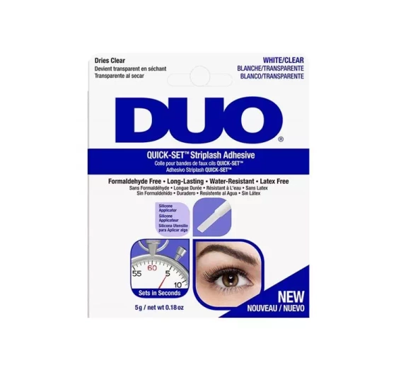 Ardell Duo Quick Set klej do sztucznych rzęs White Clear 5 g