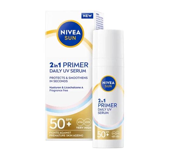 NIVEA SUN Daily UV Serum primer 2w1 przeciwsłoneczny SPF50 baza pod makijaż 30 ml