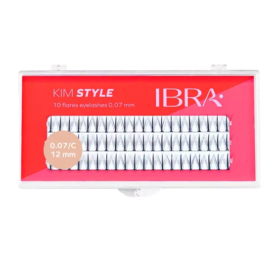 Ibra Kim Style sztuczne rzęsy kępki czarne 12mm