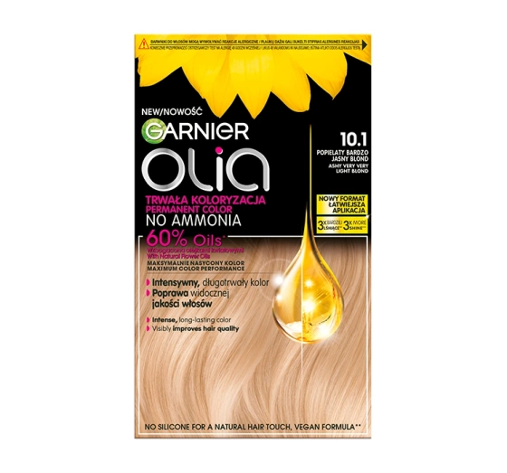Garnier Olia trwała farba do włosów bez amoniaku 10.1 Popielaty Bardzo Jasny Blond
