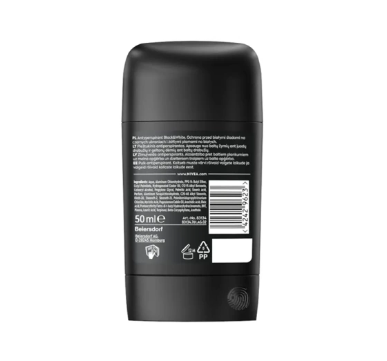 NIVEA MEN Black&White Invisible Original antyperspirant w sztyfcie dla mężczyzn 50 ml