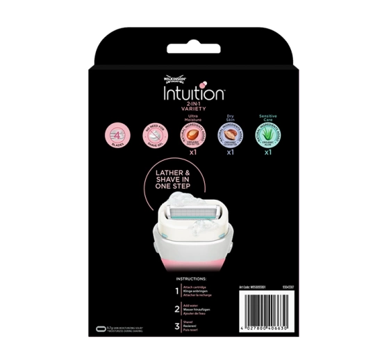 Wilkinson Sword Intuition Variety Edition maszynka do golenia dla kobiet rączka 3 wkłady