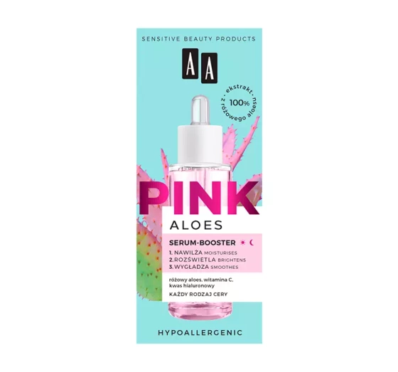 AA Pink Aloes intensywnie nawilżające serum-booster do twarzy 30 ml