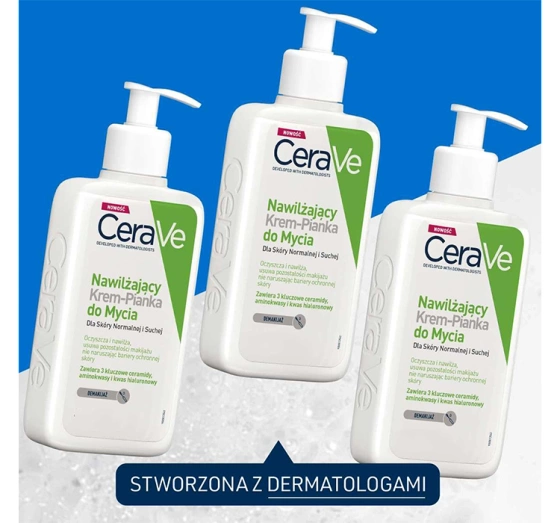 CeraVe nawilżający krem-pianka do mycia do skóry normalnej i suchej 236 ml