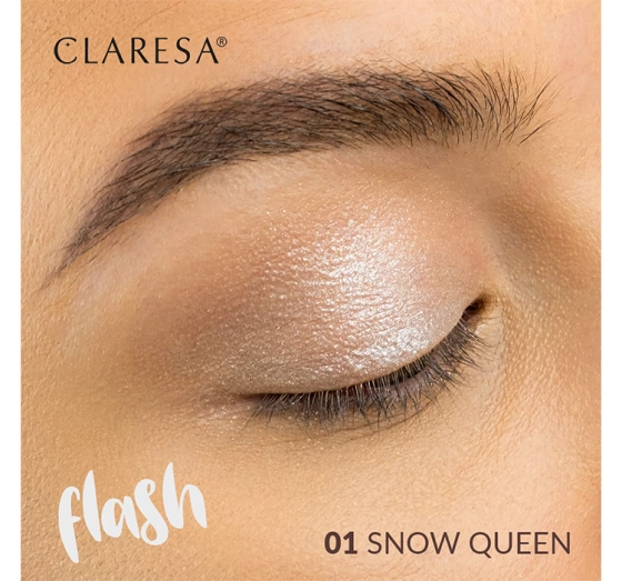 Claresa Flash foliowy cień do powiek 01 Snow Queen 3 g