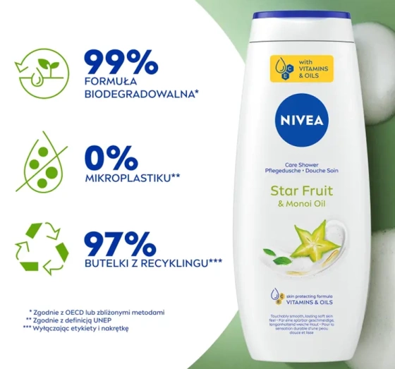 NIVEA pielęgnujący żel pod prysznic Star Fruit&Monoi Oil 500 ml
