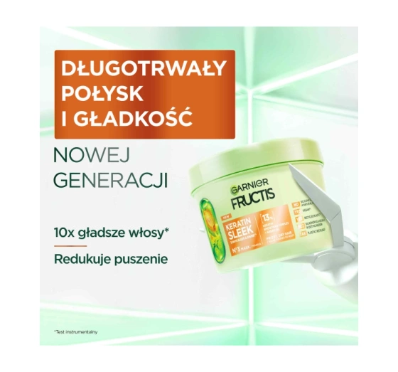 Garnier Fructis Keratin Sleek maska do włosów suchych i puszących się 370 ml