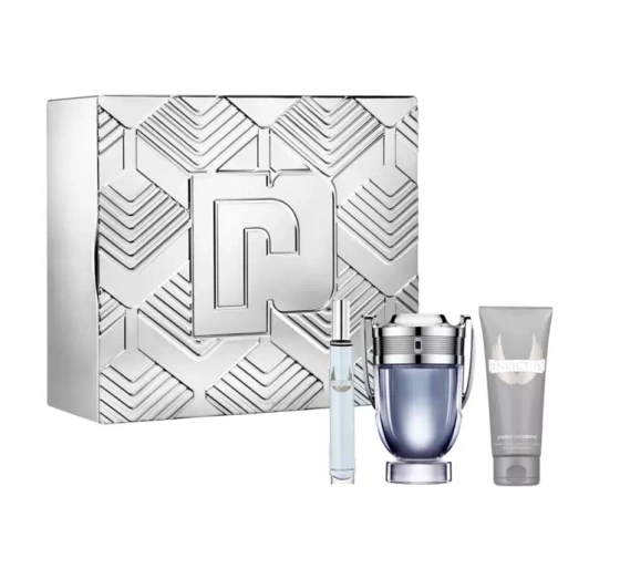 Rabanne Invictus woda toaletowa spray 100 ml 10 ml żel pod prysznic 100 ml