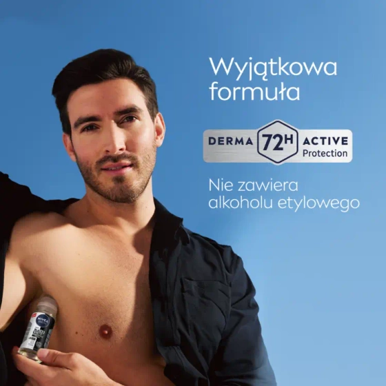 NIVEA MEN Black&White Invisible antyperspirant roll-on dla mężczyzn 50 ml